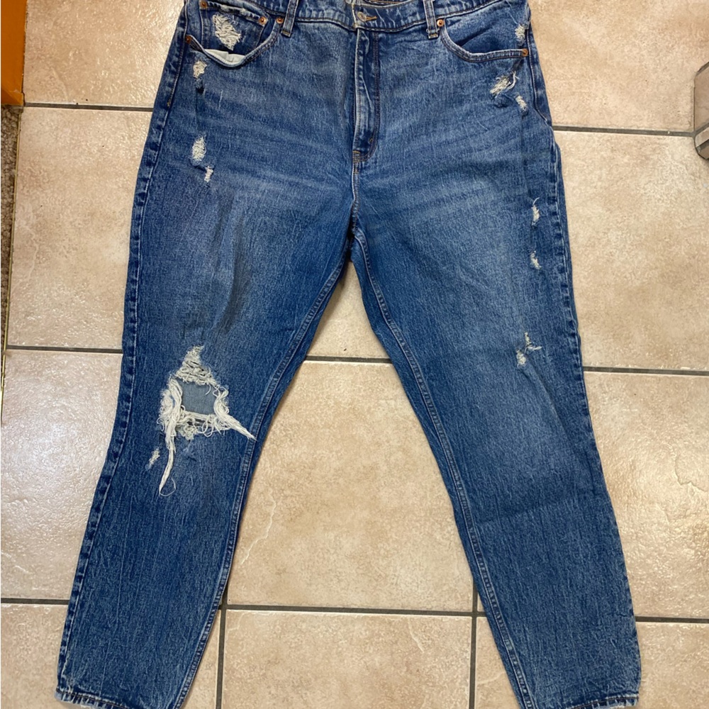Size 34/18 LONG Ambercrombie jeans. Acid wash